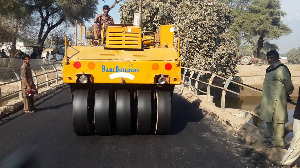 Road compaction work